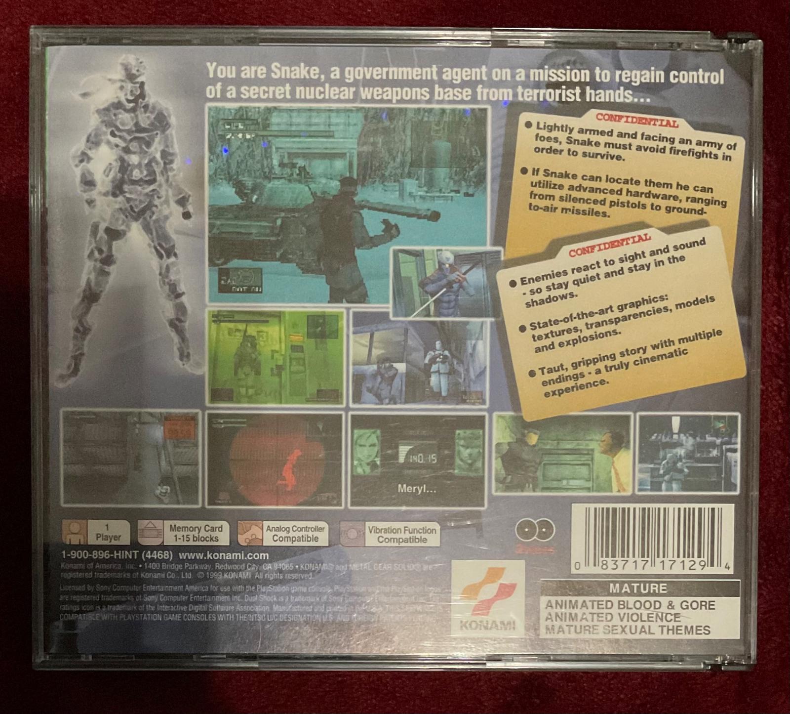 2/3 Metal Gear Solid
  one of the few left uncracked...incredible