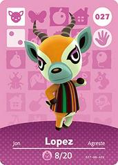 Lopez #027 [Animal Crossing Series 1] Amiibo Cards Prices