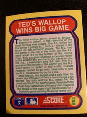 Ted’s Wallop Wins Big Game #47 Baseball Cards 1988 Score Magic Motion Great Moments in Baseball Prices