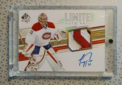 Carey Price [Limited Autograph Patch] Hockey Cards 2014 SP Authentic Prices