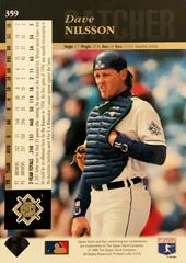 Rear | Dave Nilsson Baseball Cards 1994 Upper Deck