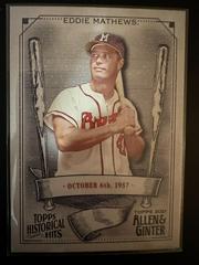 Eddie Mathews Blsts [300th Big League HR] #412 Baseball Cards 1961 NU Card Scoops Prices