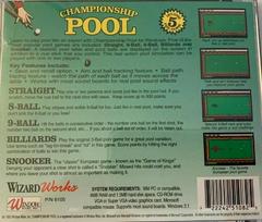 Back Cover | Championship Pool PC Games