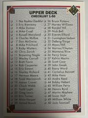 Checklist 1-100 #100 Football Cards 1991 Upper Deck Prices
