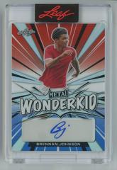 Brennan Johnson [Prismatic Red White Blue] Soccer Cards 2022 Leaf Metal Wonderkid Autographs Prices