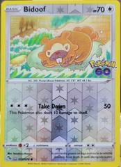 Pokemon Go English Ditto Unpeeled Bidoof Card 059/078