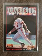 Mike Devereaux #34 Baseball Cards 1993 Panini Donruss Triple Play Prices