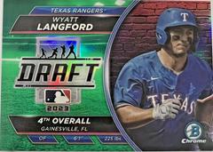 Wyatt Langford [Green] #BDN-9 Baseball Cards 2023 Bowman Draft Night Prices