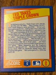 Ted Takes Triple Crown #11 Baseball Cards 1989 Score Magic Motion Trivia A Year to Remember Prices