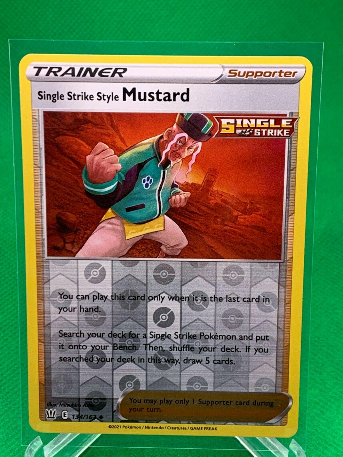 Single Strike Style Mustard [Reverse Holo] #134 Pokemon Battle Styles