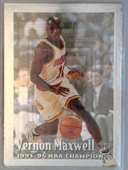 Front | Vernon Maxwell Basketball Cards 1994 Topps Embossed