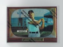 1955 Bowman Reprint [w/ Coating] Baseball Cards 1996 Topps Mantle Finest Prices