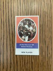 Rod Sherman Football Cards 1972 Sunoco Stamps Update Prices