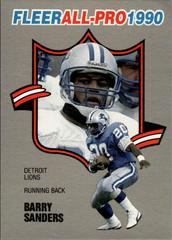 Barry Sanders Football Cards 1990 Fleer All Pro Prices