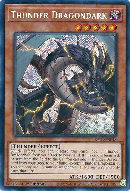 Thunder Dragondark [Quarter Century Secret Rare] RA03-EN018 YuGiOh Quarter Century Bonanza