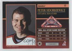 Peter Sidorkiewicz #17 Back | Peter Sidorkiewicz Hockey Cards 1993 Pinnacle All Stars