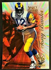 Tony Banks [Premium Stock Mirror Red] #107 Football Cards 1996 Select Certified Prices