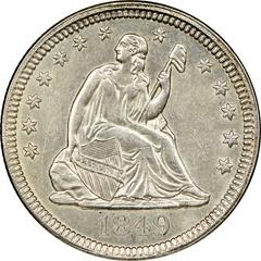 1849 [PROOF] Coins Seated Liberty Quarter Prices