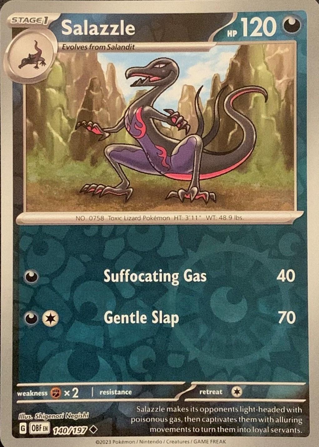 Salazzle [Reverse Holo] #140 Pokemon Obsidian Flames