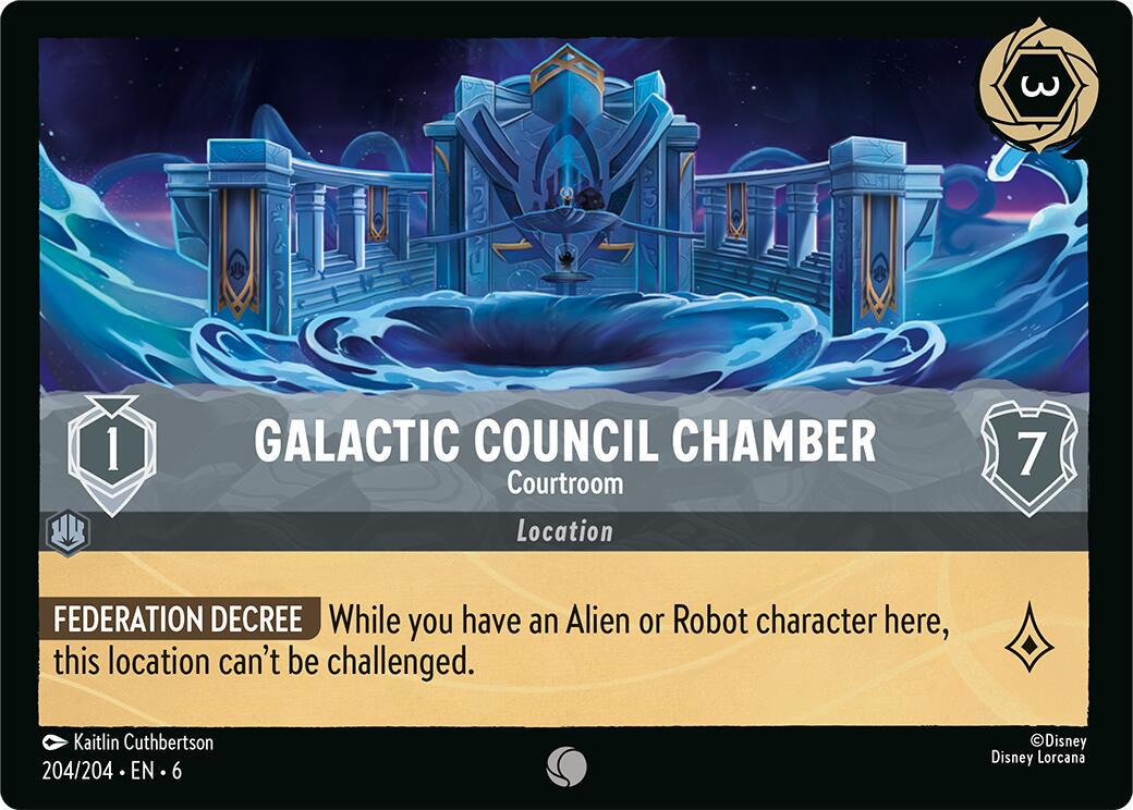 Galactic Council Chamber - Courtroom #204 Lorcana Azurite Sea