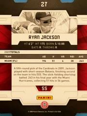 Rear | Ryan Jackson [Aspirations] Baseball Cards 2009 Donruss Elite Extra Edition
