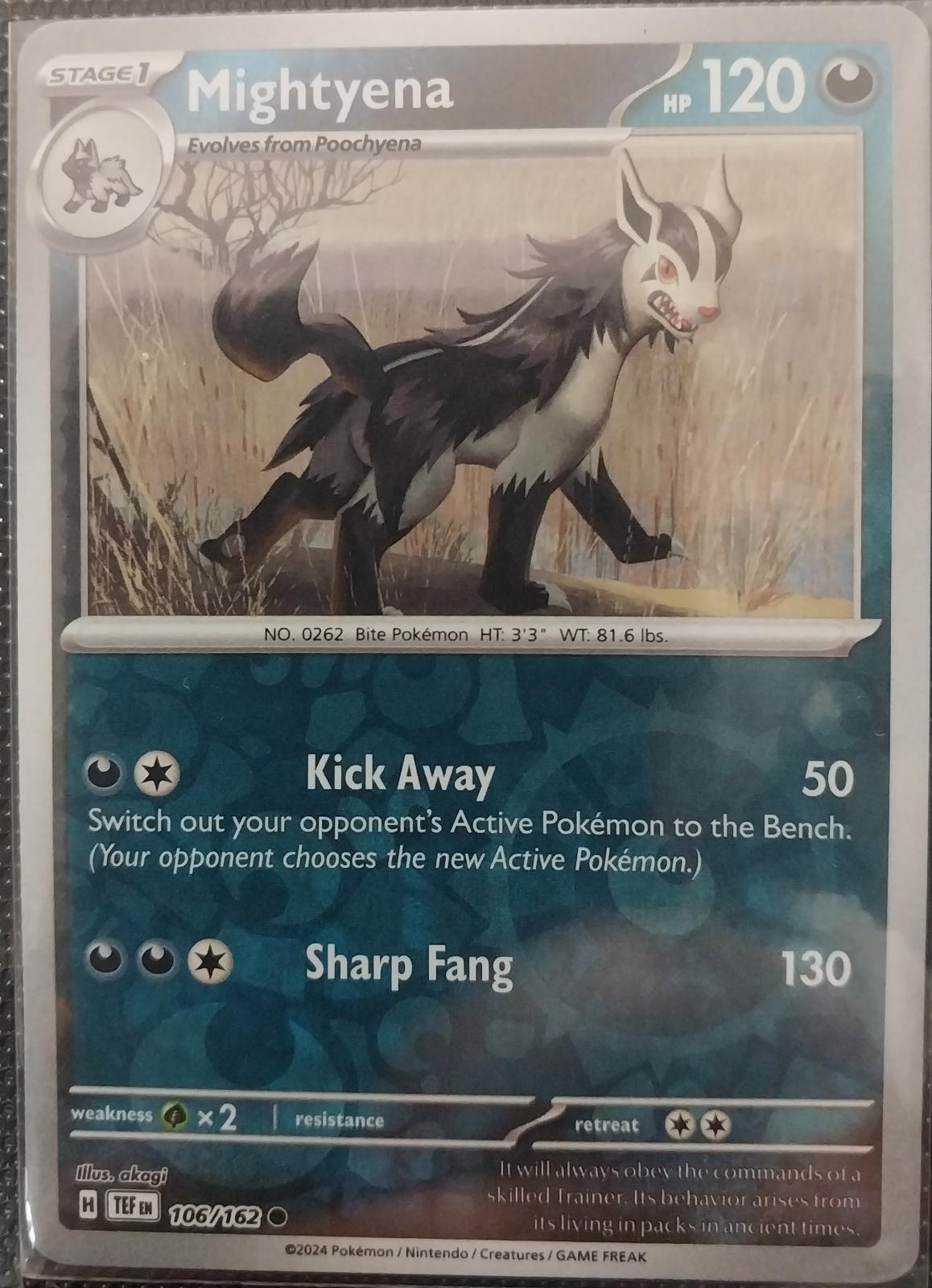 Mightyena [Reverse Holo] #106 Prices | Pokemon Temporal Forces ...