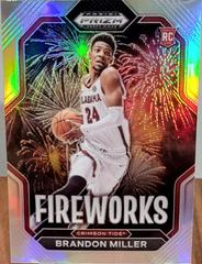 Brandon Miller [Silver] #9 Basketball Cards 2023 Panini Prizm Draft Picks Fireworks Prices