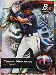 Yasser Mercedes [Ice Pattern] #TOP-95 Baseball Cards 2023 Bowman Platinum Top Prospects Prices