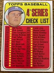 Topps Baseball 4th Series check list #314 Baseball Cards 1967 Topps Prices
