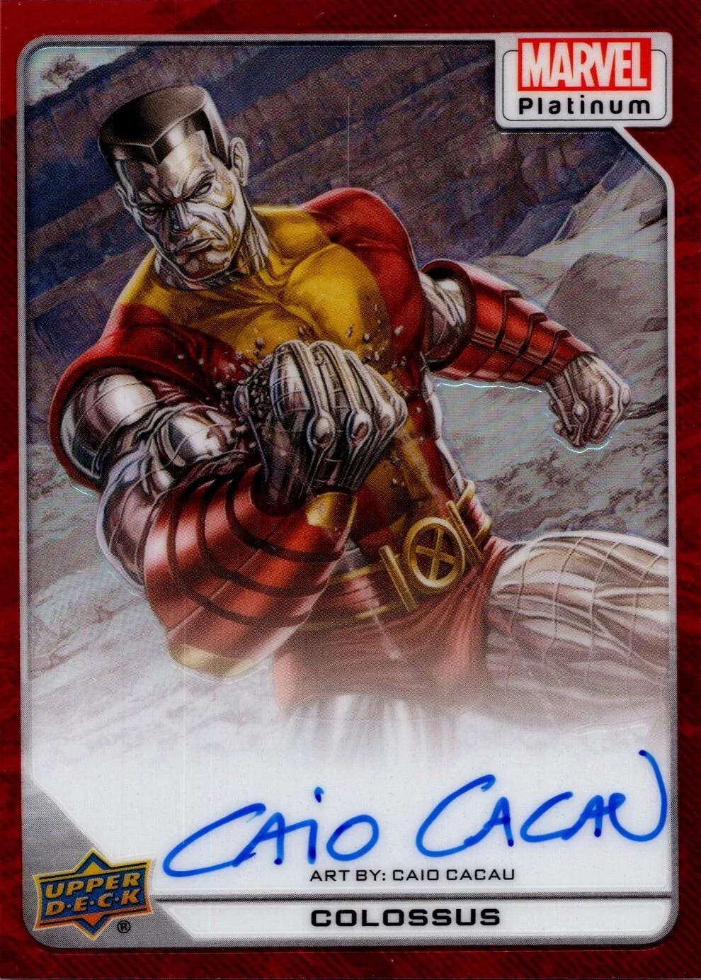 Colossus #64 2023 Upper Deck Marvel Platinum Red Rainbow Autograph