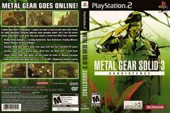 Cover Front/Back | Metal Gear Solid 3 Subsistence Playstation 2