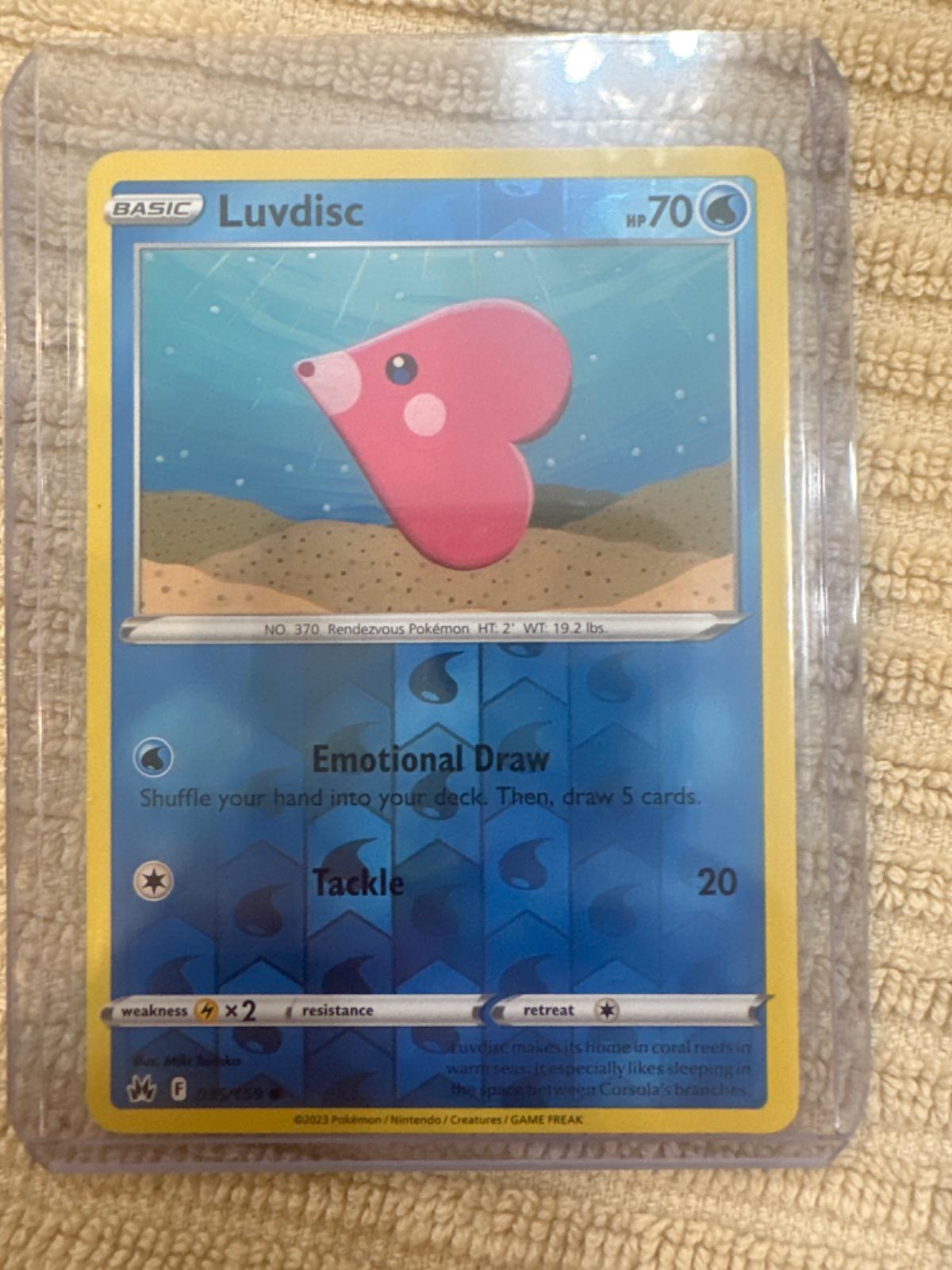 Luvdisc [Reverse Holo] #35 Pokemon Crown Zenith