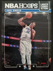Joel Embiid Basketball Cards 2018 Panini Hoops Lights Camera Action Prices