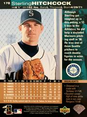 Rear | Sterling Hitchcock Baseball Cards 1997 Upper Deck