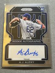 A. J. Alexy #RA-AJ Baseball Cards 2022 Panini Prizm Rookie Autographs Prices