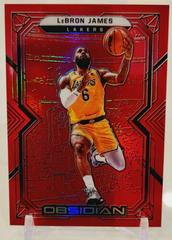 LeBron James [Red Flood] Basketball Cards 2021 Panini Obsidian Prices