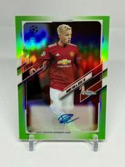 Donny van de Beek [Neon Green Refractor] Soccer Cards 2020 Topps Chrome UEFA Champions League Autographs Prices