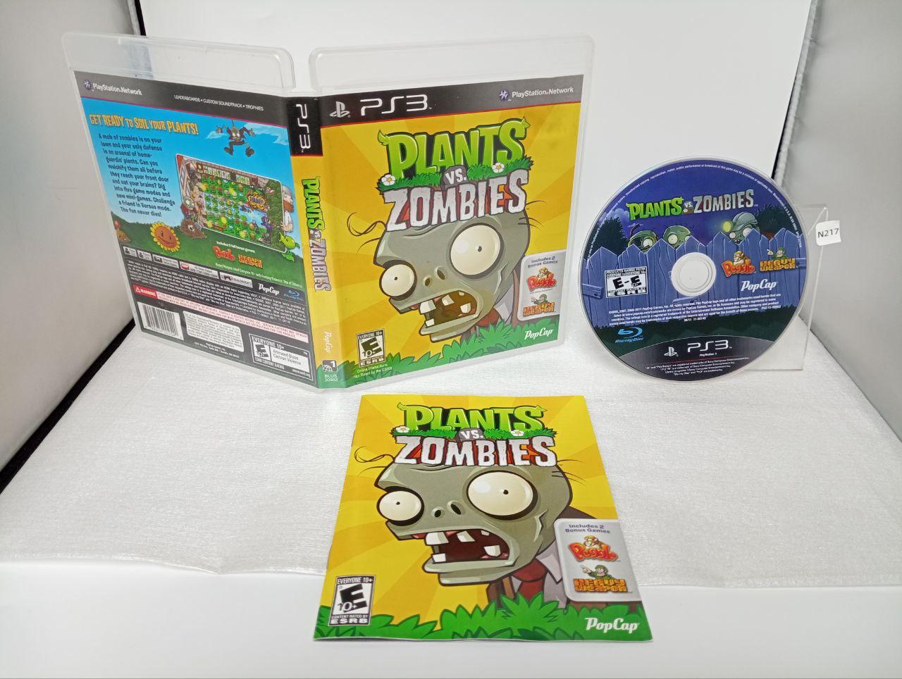 Plants vs. Zombies Item, Box, and Manual Playstation 3