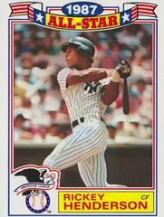 1988 Topps Ricky Henderson All Star 1987 7 Of 22 | Rickey Henderson Baseball Cards 1988 Topps All Star Glossy Set of 22