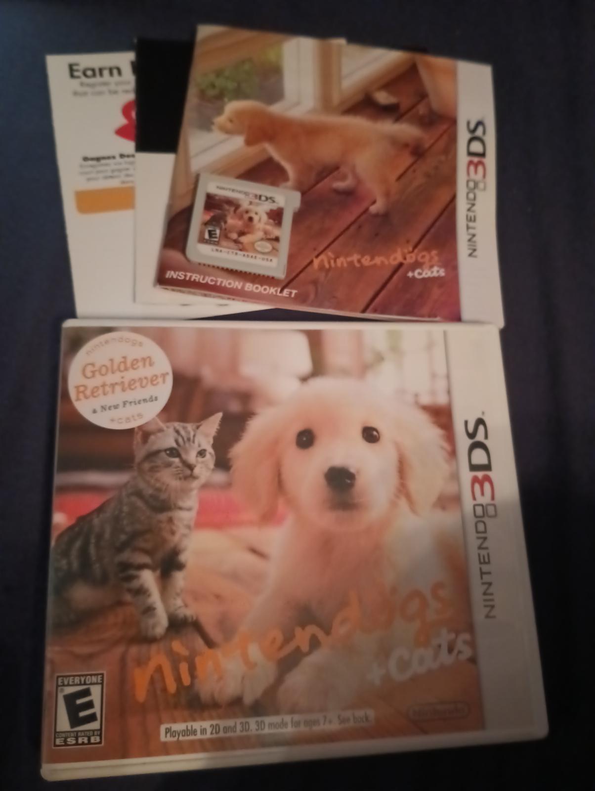 Nintendogs + Cats Golden Retriever & New Friends Item, Box, and Manual Nintendo 3DS