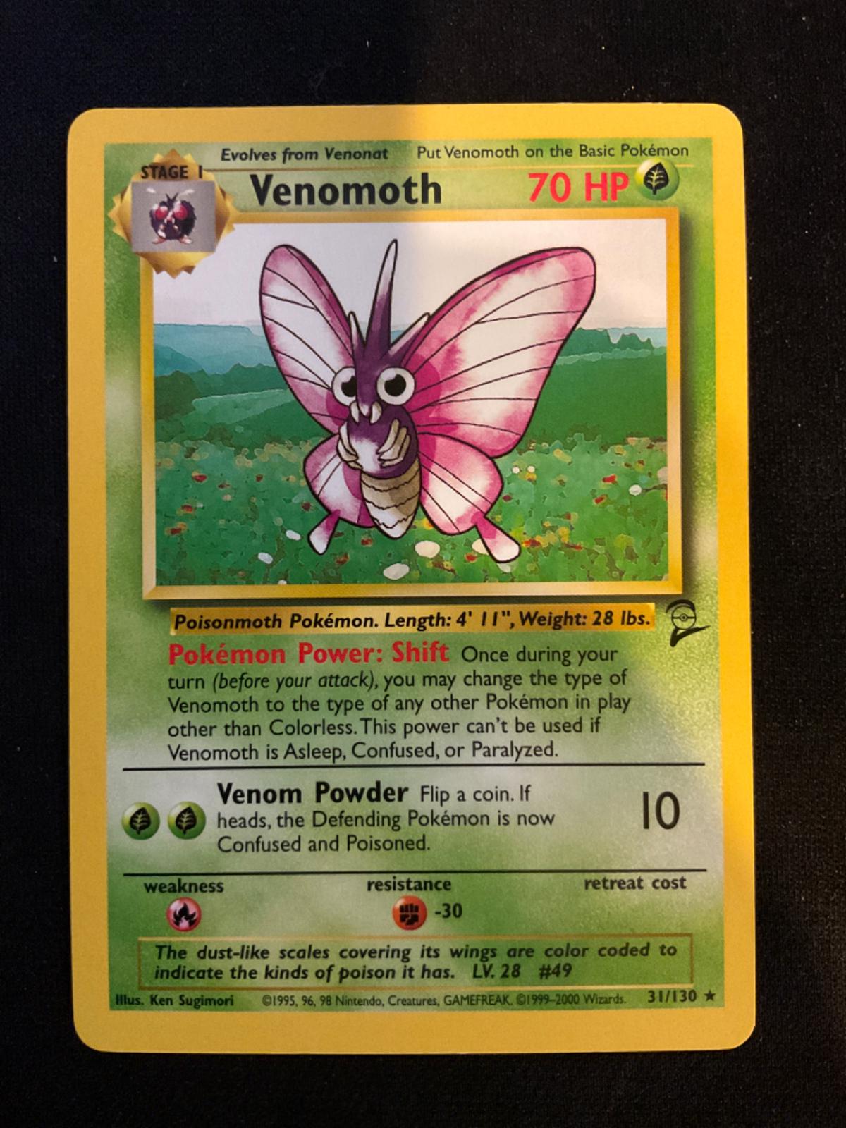 Venomoth | Ungraded | Pokemon Base Set 2