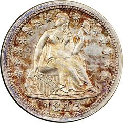 1843 [PROOF] Coins Seated Liberty Dime Prices