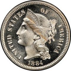 1884 [PROOF] Coins Three Cent Nickel Prices