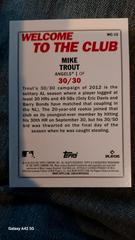 Back  | Mike Trout Baseball Cards 2023 Topps Welcome to the Club
