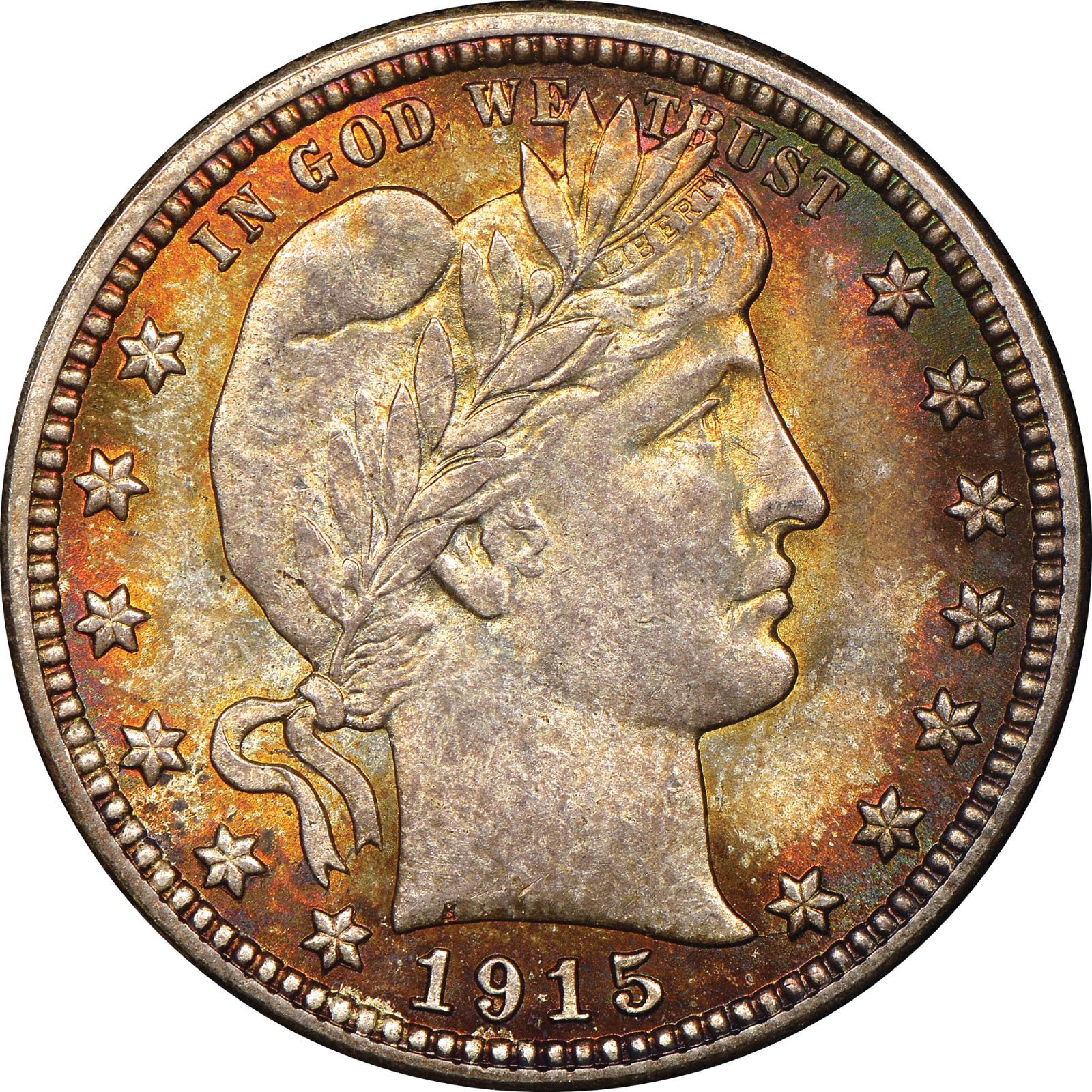 1915 D Coins Barber Quarter