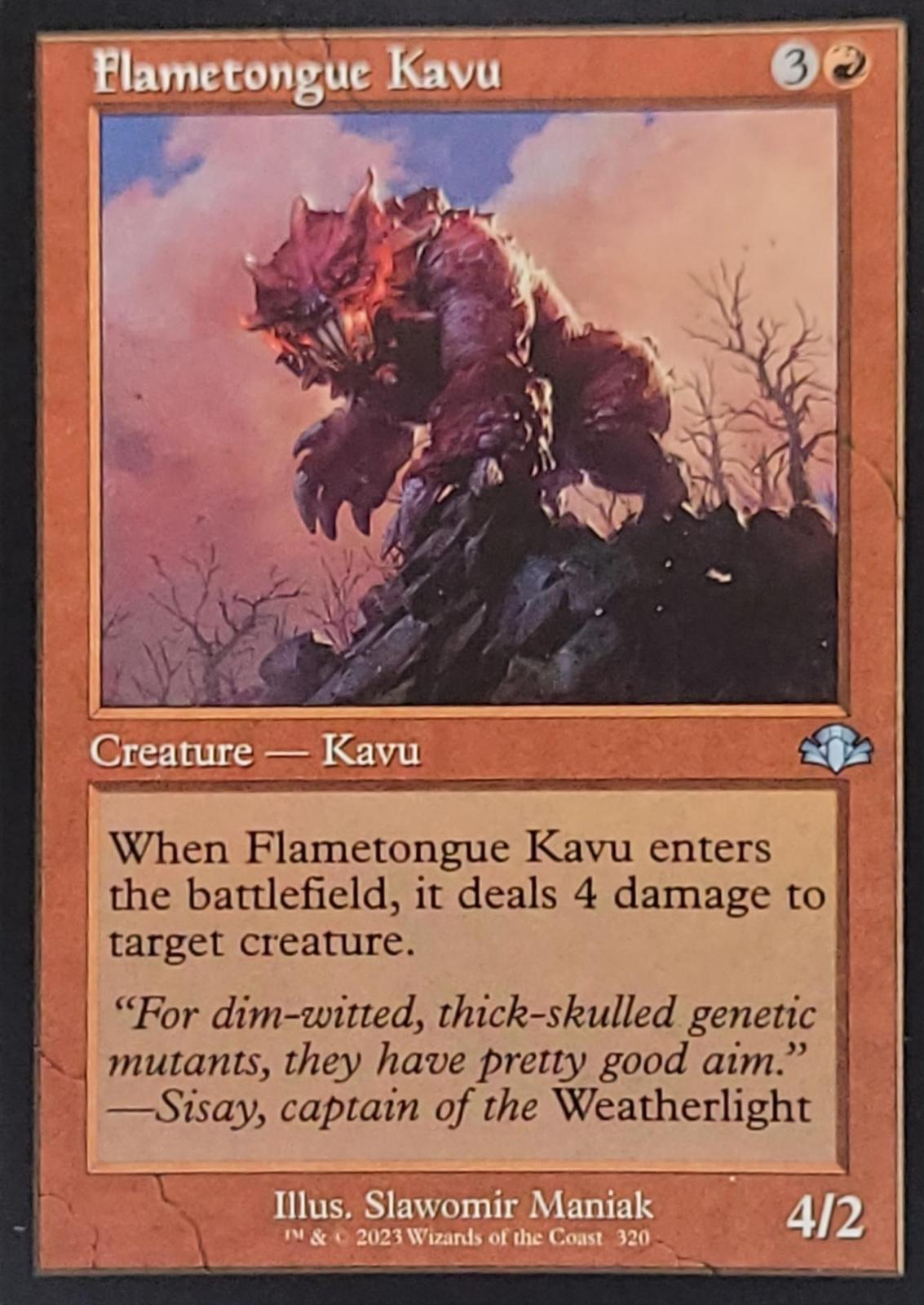 Flametongue Kavu [Old Frame] Prices Magic Dominaria Remastered