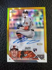 Grayson Rodriguez [Gold] #RA-GR Baseball Cards 2023 Topps Chrome Rookie Autographs Prices