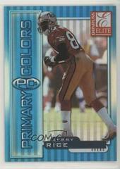 Jerry Rice [Blue] #19 Football Cards 1999 Panini Donruss Elite Primary Colors Prices