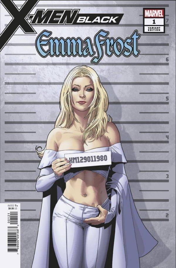 X-Men: Black – Emma Frost [Larroca Mugshot] #1 (2018) Comic Books X-Men Black Emma Frost