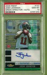 Josh Johnson [Autograph Green Xfractor] Football Cards 2008 Topps Finest Prices